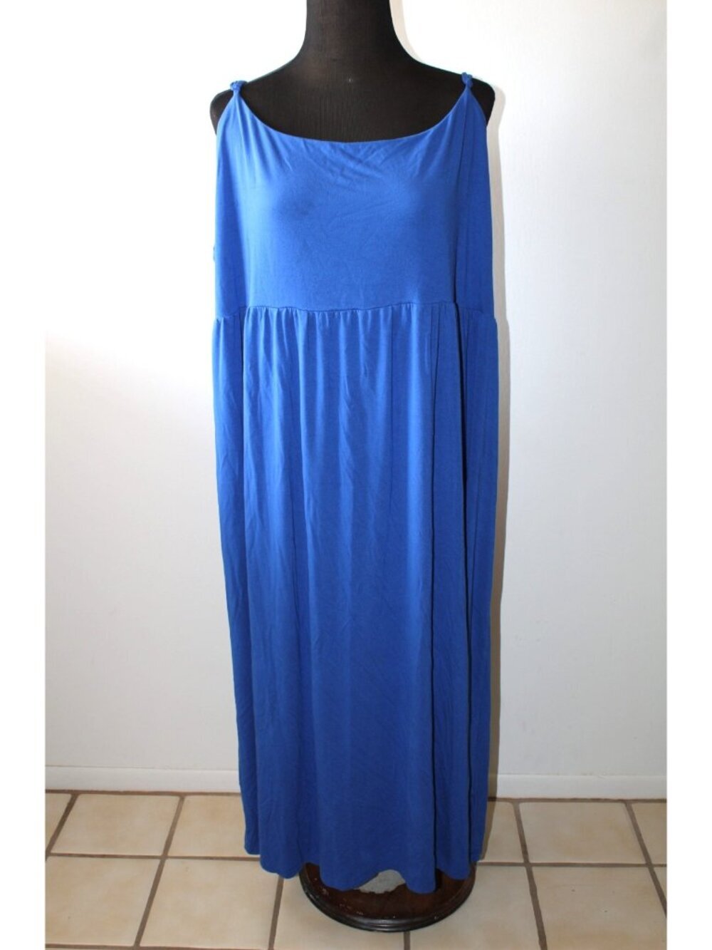 Old Navy Strappy Midi Dress Sapphire Sky Size 4X Scoop Neck Rayon Summer Casual